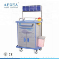 AG-AT001A3 Krankenhaus-dauerhafter Anästhesiepflegewagen mit zwei Fächern
